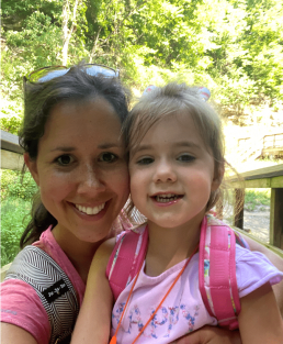 Jeni after hiking with her daughter, Caroline