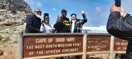Group of people at cape of Good Hope.